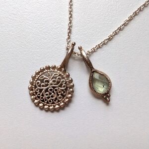 Ananda Soul Inner Guidance Necklace Prehnite Silver